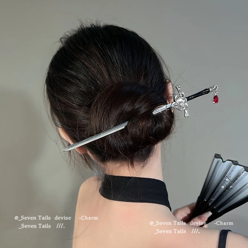Hanbok Hair Pin - Bastone per capelli vintage Ciondolo spada