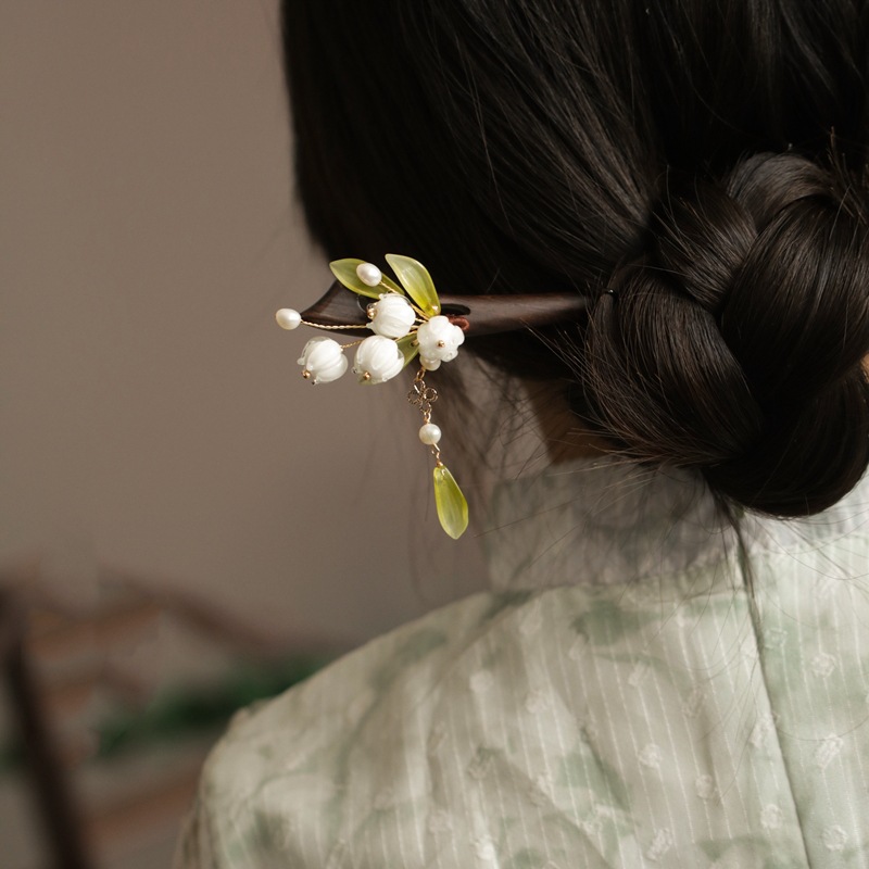 Hanbok Hair Pin - Bastoncino per capelli in legno retrò