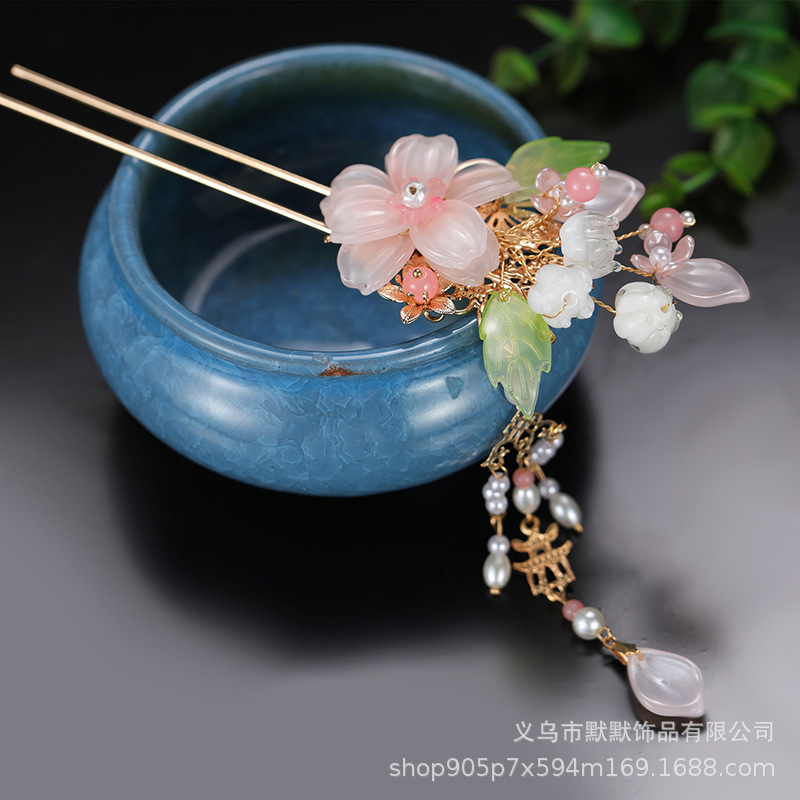 Hanbok Hair Pin - Bacchette per capelli con perle Bacchette