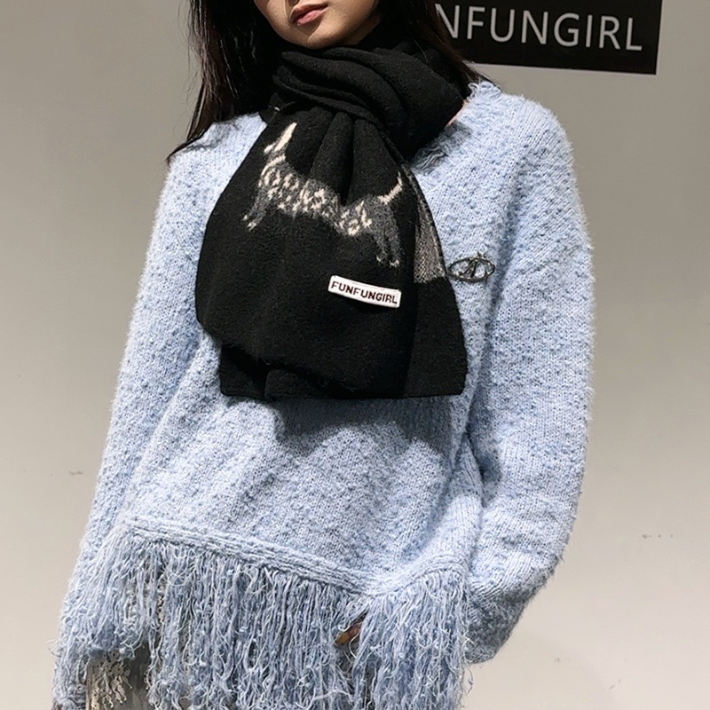 Sciarpa jacquard per cuccioli  - Korean Lifestyle Aesthetic recensione e prezzo